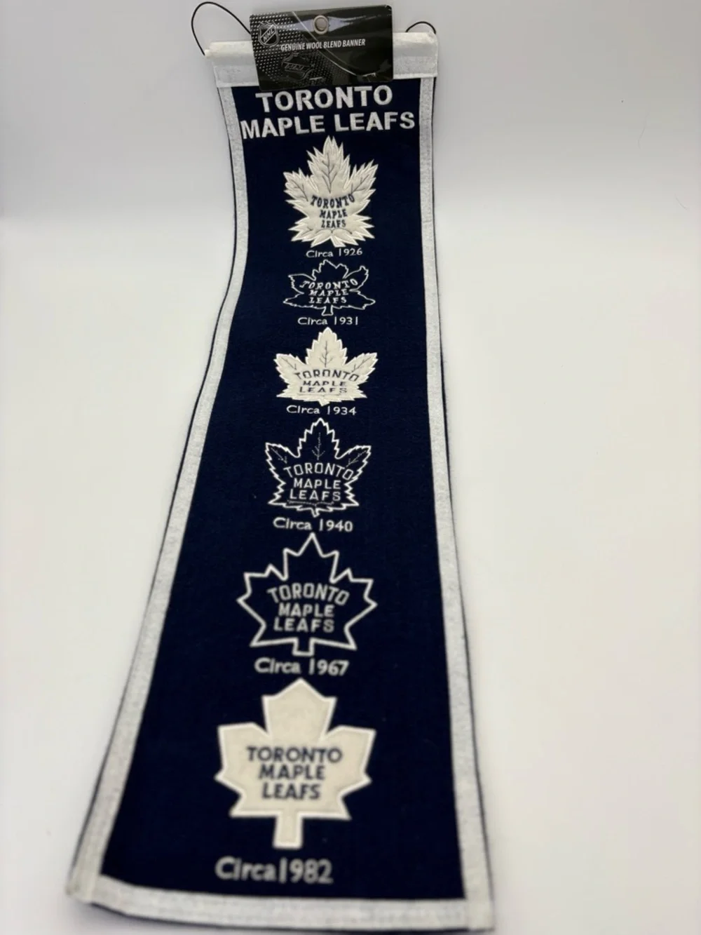 NHL Toronto Maple Leafs Wool Blend Logo Banner - Navy & White